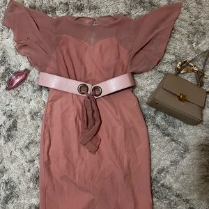 🆕Chiffon baby pink short dress